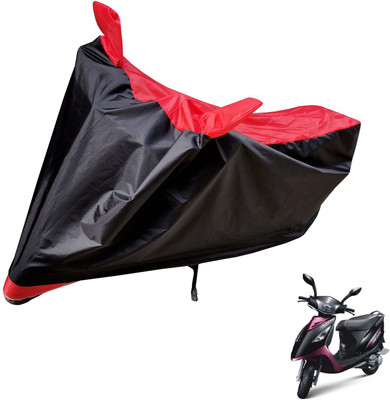 Auto Hub Two Wheeler Cover for TVS(Scooty Streak, Black, Red)