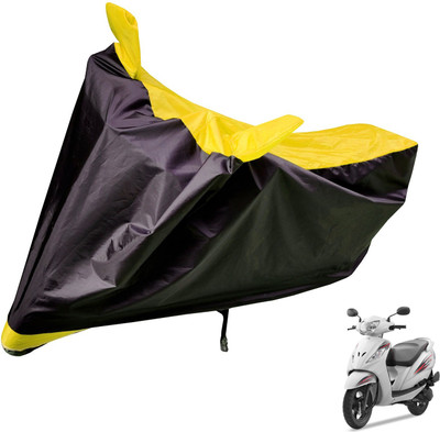 Auto Hub Two Wheeler Cover for TVS(Wego, Black, Yellow)