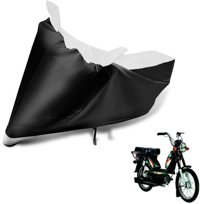 MOCKHE Two Wheeler Cover for TVS(Heavy Duty Super XL, Black, White)