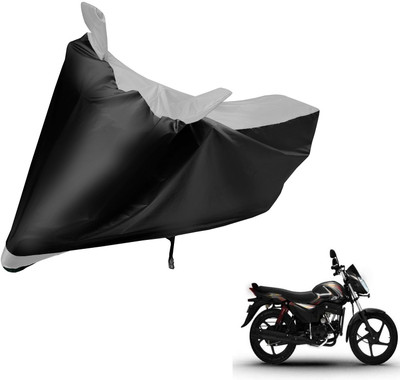 MOCKHE Two Wheeler Cover for Mahindra(Pantero, Black, Silver)