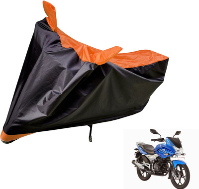 Auto Hub Two Wheeler Cover for Bajaj(Discover 150 f, Black, Orange)