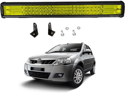 PRTEK Led Bar/Fog Light/Work Light Bar 84 Led 252 Watt 18 Inch Combo Beam Off Road Driving Lamp 1 Pc Universal Fitting Cars Tripple Row (YELLOW) A113 Headlight Car LED for Mahindra (12 V, 252 W)(Verito, Pack of 1)