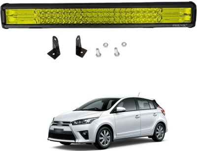 PRTEK Led Bar/Fog Light/Work Light Bar 84 Led 252 Watt 18 Inch Combo Beam Off Road Driving Lamp 1 Pc Universal Fitting Cars Tripple Row (YELLOW) A247 Headlight Car LED for Toyota (12 V, 252 W)(Land Cruiser, Pack of 1)