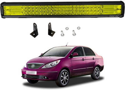 PRTEK Led Bar/Fog Light/Work Light Bar 84 Led 252 Watt 18 Inch Combo Beam Off Road Driving Lamp 1 Pc Universal Fitting Cars Tripple Row (YELLOW) A219 Headlight Car LED for Tata (12 V, 252 W)(Manza, Pack of 1)