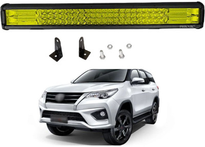 PRTEK Led Bar/Fog Light/Work Light Bar 84 Led 252 Watt 18 Inch Combo Beam Off Road Driving Lamp 1 Pc Universal Fitting Cars Tripple Row (YELLOW) A239 Headlight Car LED for Toyota (12 V, 252 W)(Fortuner, Pack of 1)