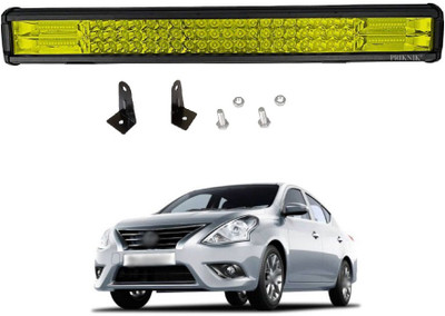 PRTEK Led Bar/Fog Light/Work Light Bar 84 Led 252 Watt 18 Inch Combo Beam Off Road Driving Lamp 1 Pc Universal Fitting Cars Tripple Row (YELLOW) A186 Headlight Car LED for Nissan (12 V, 252 W)(Sunny, Pack of 1)