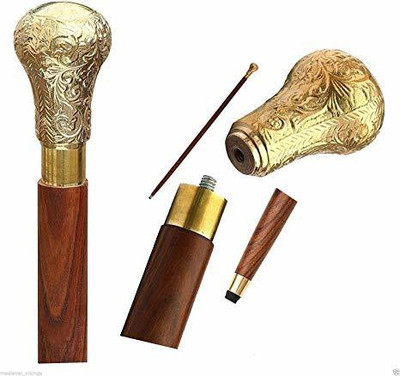 Khan Handicrafts Wooden Folding stick Vintage Walking Stick