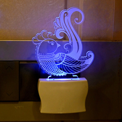 AFAST 3D Illusion Beatutiful Fish Art LED Night Lamp Night Lamp(10 cm, White)