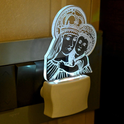 AFAST Acrylic 3D Illusion Beautiful Queen With Her Baby LED Night Lamp Night Lamp(10 cm, White)