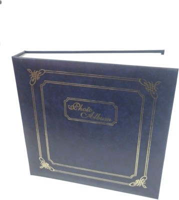 look LEATHER DESIGN BLUE COLOR PHOTO ALBUM (SIZE 5 inch*7 inch 100 photo pockets) 100 pages-1 photo per page Album(Photo Size Supported: 5 INCH, 7 INCH)