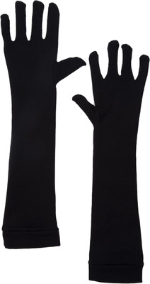 IM UNIQUE Cotton, Nylon Arm Sleeve For Men & Women(Free, Black)