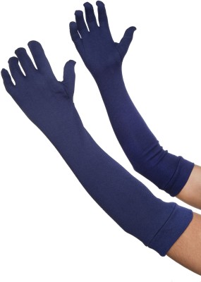 H International Cotton Arm Sleeve For Men & Women(Free, Blue)