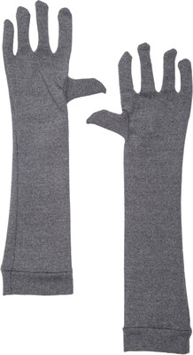 IM UNIQUE Cotton, Nylon Arm Sleeve For Men & Women(Free, Grey)