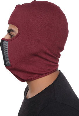 H International Maroon Bike Face Mask for Men & Women(Size: Free,  Balaclava)
