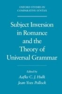 Subject Inversion in Romance and the Theory of Universal Grammar(English, Hardcover, unknown)