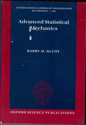 Advanced Statistical Mechanics(English, Paperback, McCoy Barry M)