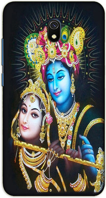 iprinto Back Cover for Mi Redmi 8A Radha Krishna Lord Krishna Kanha Back Cover(Black, Dual Protection, Silicon, Pack of: 1)