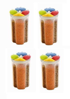 kkart Plastic Grocery Container  - 2000 ml(Pack of 4, Multicolor)