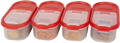Cutting EDGE Plastic Utility Container  - 535 ml(Pack of 4, Red)