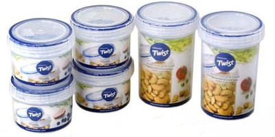 LOCK & LOCK LLLS 111 + LLS 113 - 150 ml, 330 ml Plastic Grocery Container(Pack of 6, Clear)