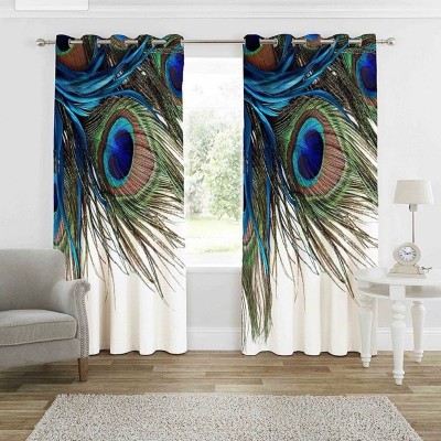 DHRUV HANDLOOM 214 cm (7 ft) Polyester Room Darkening Door Curtain (Pack Of 2)(Cartoon, Multicolor)