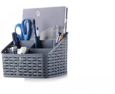 Cltllzen 5 Compartments PLASTIC Pen Stand, Mobile Stand, Remote Stand(D GREY)