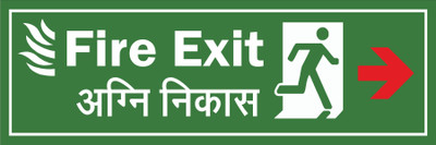 CREATIVE ADVERTISERS FIRE EXIT RIGHT Emergency Sign