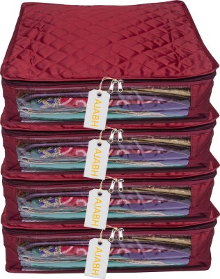 Ajabh High Quality Fancy Satin Saree cover / Garment Cover Storage Bag Pack Of 4 STNM6004(Maroon)