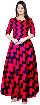 The Fam Studio Flared/A-line Gown(Pink)
