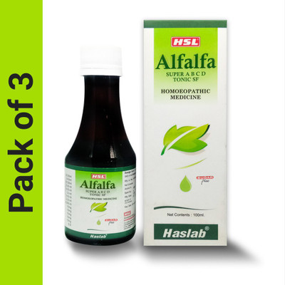 HASLAB Alfalfa Super Abcd Tonic Sf Syrup(3 x 100 ml)
