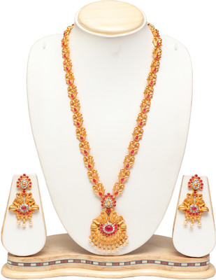 Ethnicking Alloy Gold-plated Multicolor Jewellery Set(Pack of 1)
