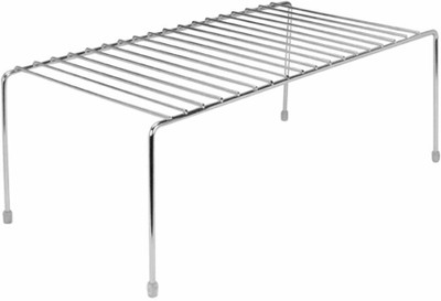 SHREEJI ENTERPRISE Cup Kitchen Rack Steel Stainless Steel Multipurpose Dish Rack/Storage Shelves for Kitchen Cabinets/Plate Stand/Utensil Rack (Chrome-Silver) Stainless Steel Wall Shelf (Number of Shelves - 1, Silver)