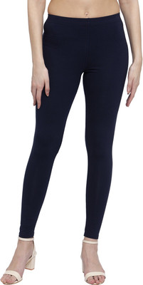Purple State Ankle Length Ethnic Wear Legging(Blue, Solid)