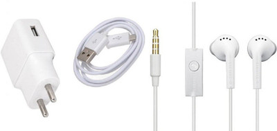 PERU Headphone Accessory Combo for All Android Mobile Phones(Multicolur)