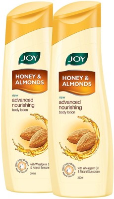 Joy Honey & Almonds Advanced Nourishing Body Lotion(Pack of 2 x 300 ml)(600 ml)