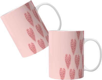 Poorak valentine day gift for husband 4 Ceramic Coffee Mug(330 ml, Pack of 2)