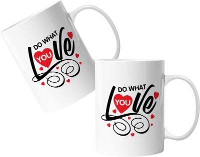 Poorak valentine week combo gifts Ceramic Coffee Mug(330 ml, Pack of 2)