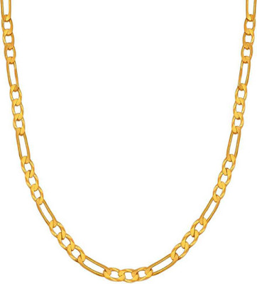 RENU CREATION Stylish Fashionable Golden Chain Sachin Design Gold-plated Brass Chain Gold-plated Plated Brass Chain Set
