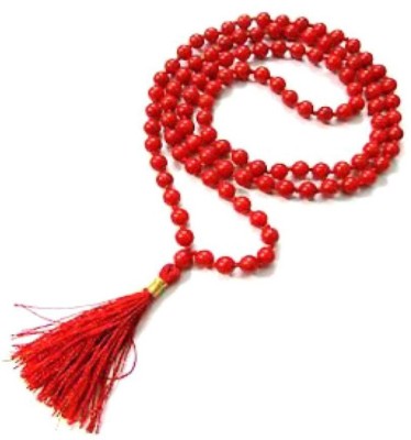 Takshila Gems Natural Red Coral Mala for Jaap Only 108+1 (3 mm) Lab Certified Moonga Mala Coral Stone Chain