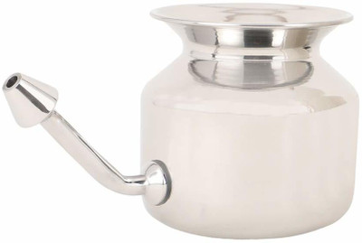 SoulGenie Steel Silver Neti Pot(360 ml)
