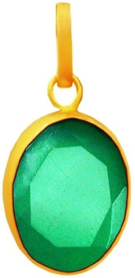 Takshila Gems Green Onyx Stone Pendant 5.25 Ratti / 4.72 Carat in Panchdhatu (5 Metals) Lab Certified, Green Onyx Stone Locket Onyx Stone Pendant