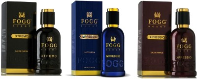 FOGG Scent Xtremo, Impressio and Xpressio EDP Perfume Pack of 3 (90ML each) Eau de Parfum  -  270 ml(For Men)