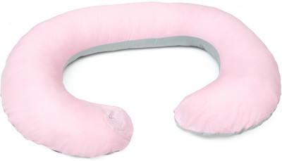 Mi Arcus Polyester Fibre Solid Body Pillow Pack of 1(Pink)