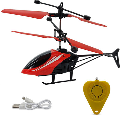 miss-chief-infrared-induction-helicopter-sensor-aircraft-usb-charger-flying-helicopter-2-in-1-flying-helicopter-with-small-remote-6-to-14-years-redred