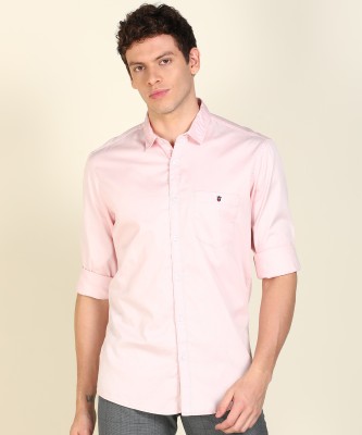 LOUIS PHILIPPE Men Solid Casual Pink Shirt