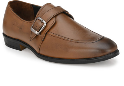 kavacha Monk Strap For Men(Tan , 9)
