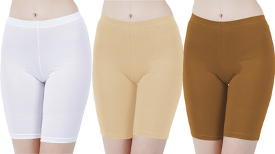 Buy That Trendz Solid Women White, Beige, Khaki Cycling Shorts