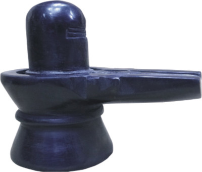 AryaRadha Black Shivling for Puja 5IN Decorative Showpiece  -  12 cm(Stone, Black)