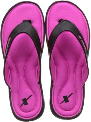 Sparx Women Slippers(Pink, Black , 4)