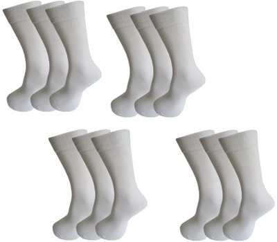 PinKit Men Solid Calf Length(Pack of 12)